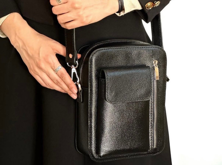 کیف دوشی مردانه چرم طبیعی دستساز t419