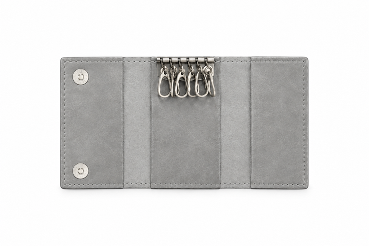 جاکلیدی چرم طبیعی همراه با جای کارت keychain_01